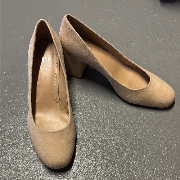 New GAP Women's Light Pink/tan Block Heel Shoes‎ - Picture 3 of 7